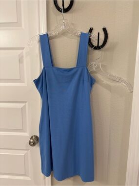 Old Navy Pointelle dress- Sleeveless Square-Neck in Blue